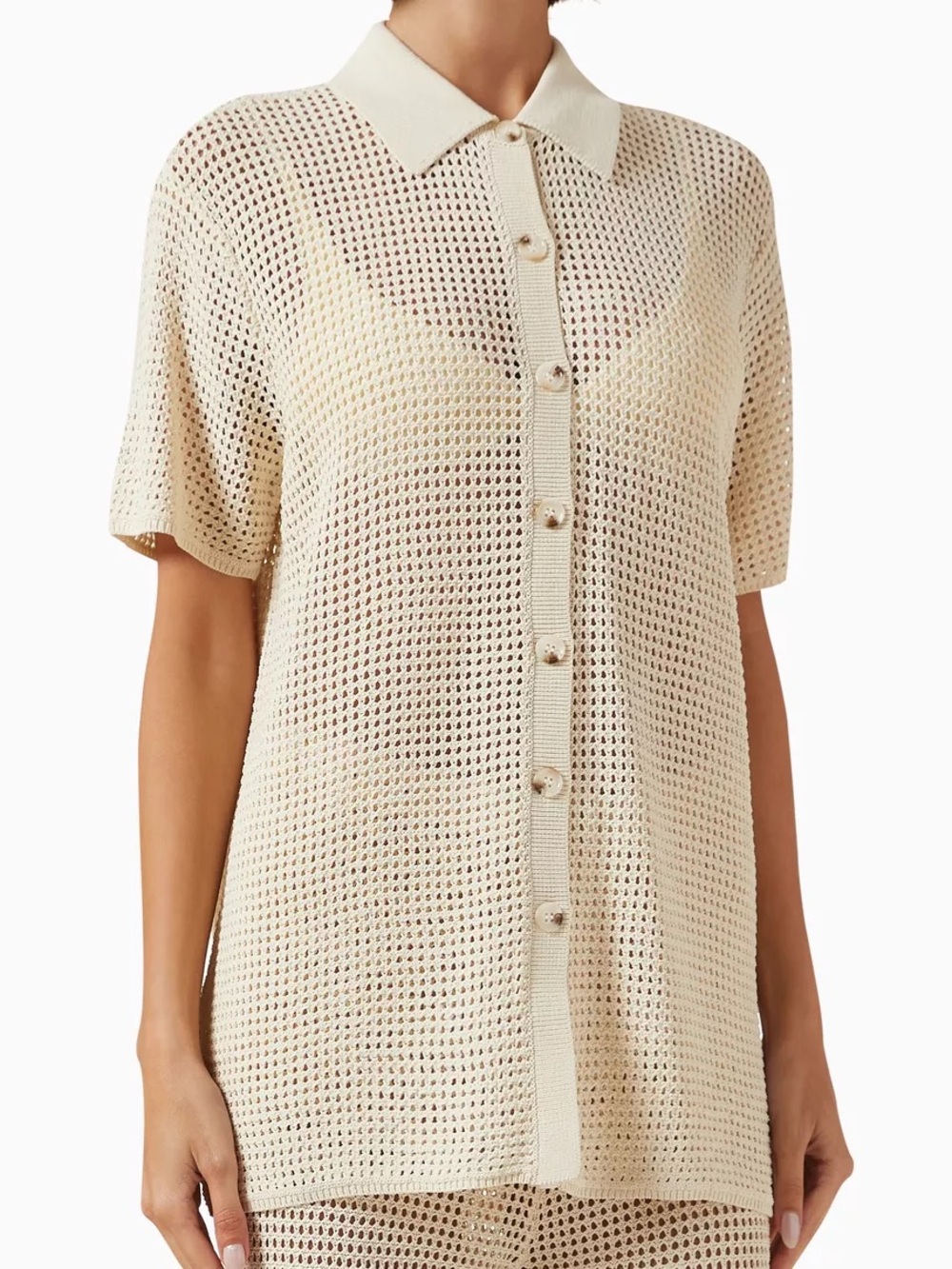 Good American Crochet Shirt : XS